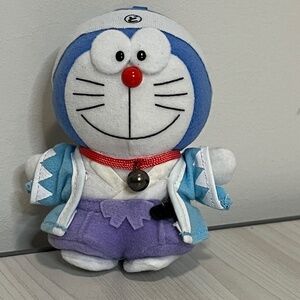 Vintage Doraemon Shinsengumi stuffed toy